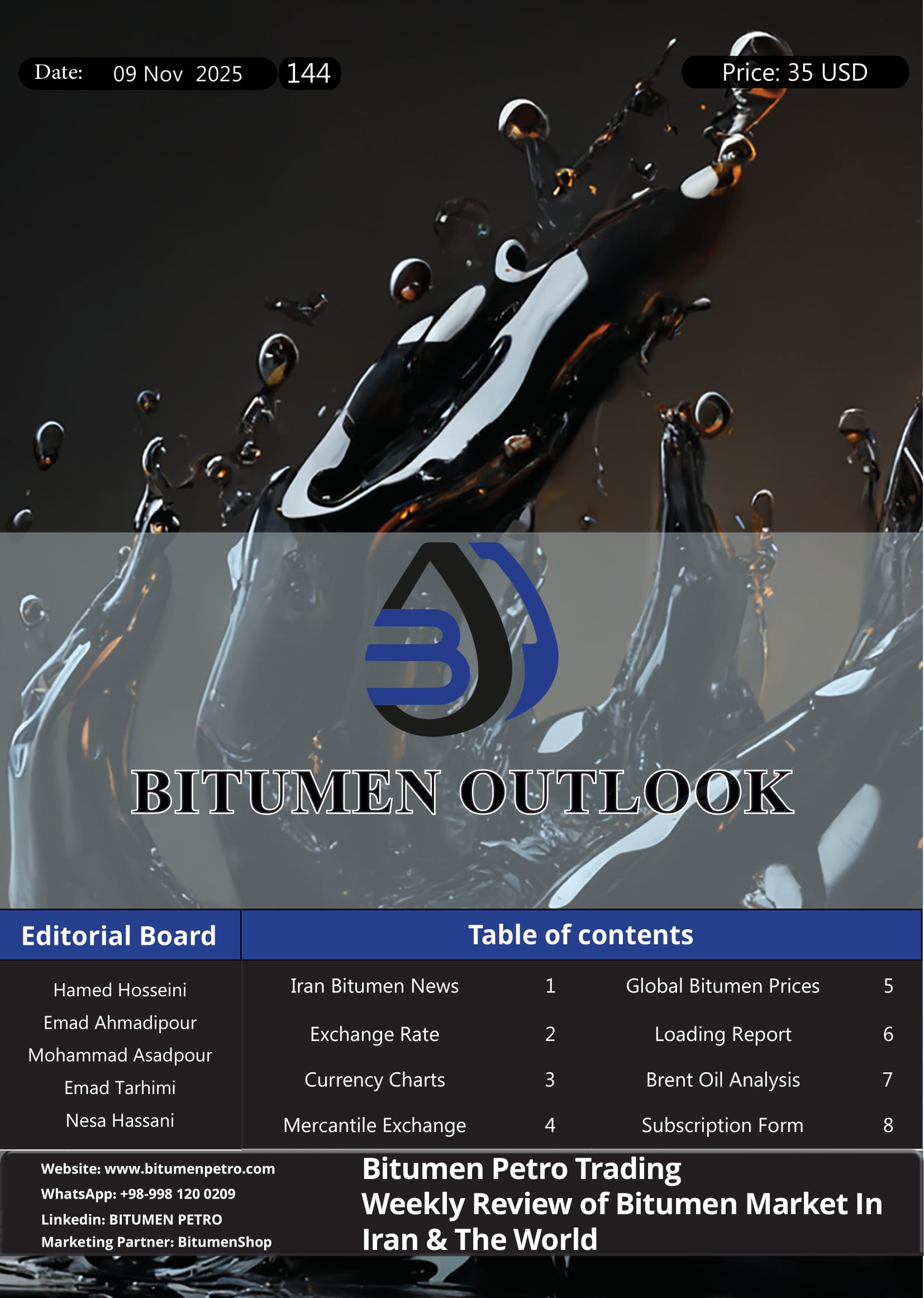 هفته نامه چشم انداز قیر انگلیسی144